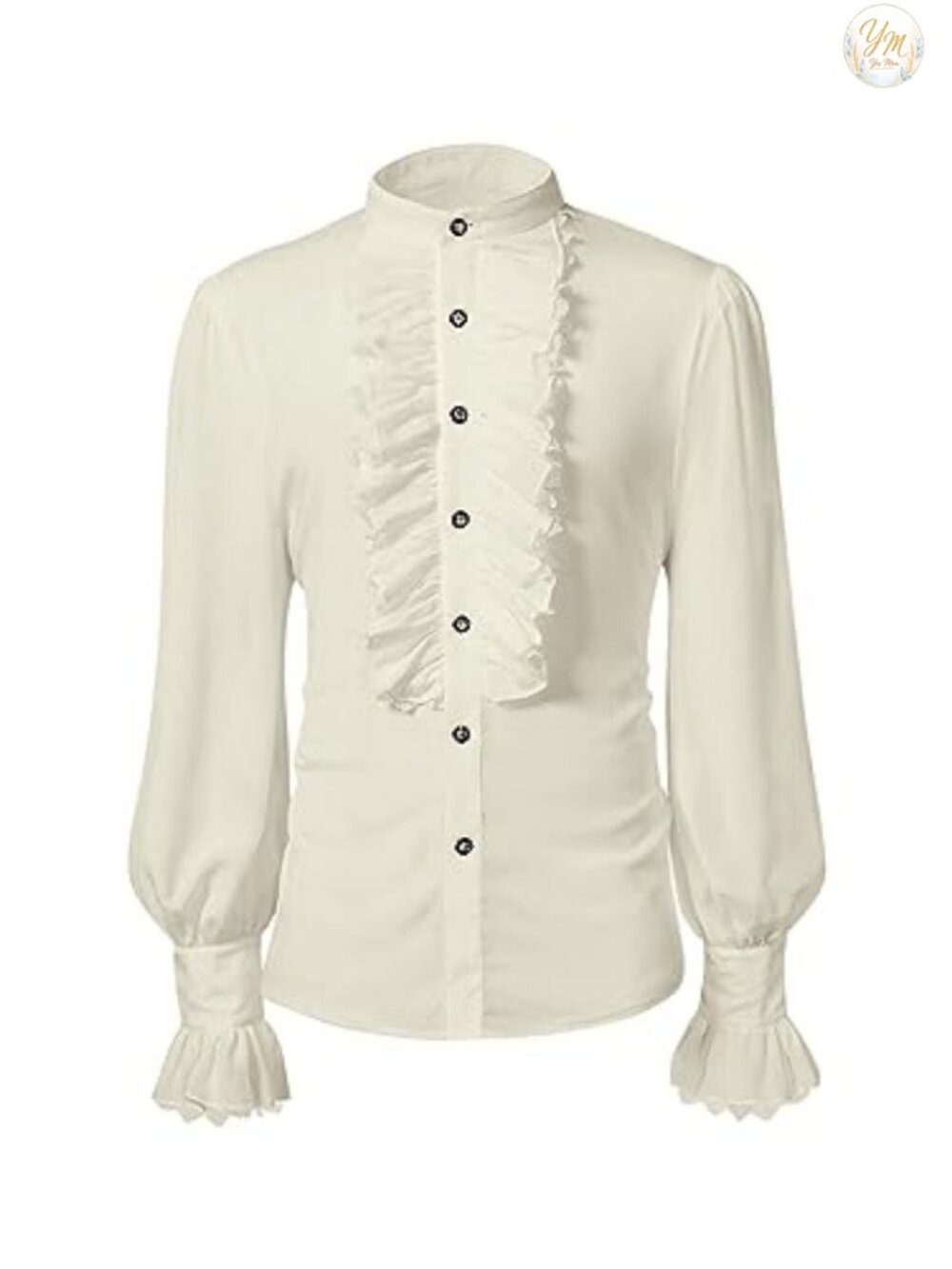 Victorian Ruffled Medieval Pirate Shirt Men Renaissance Cosplay Costume Top